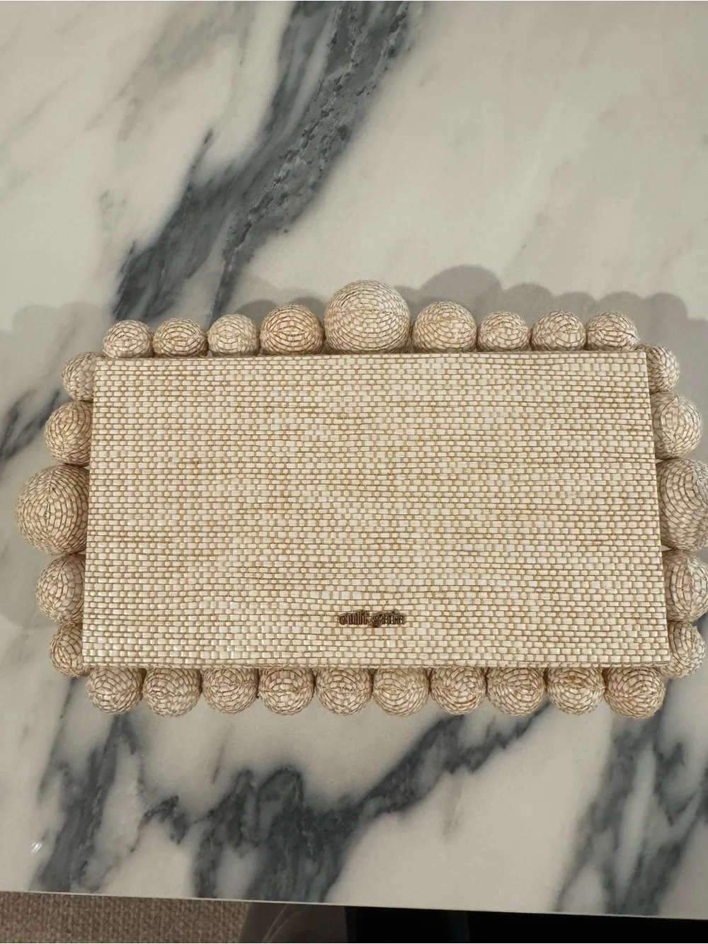Cult Gaia EOS Raffia Minaudiere